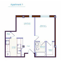 1400 W. Marshall St. apartment floorplans