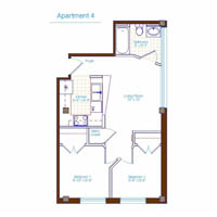 1400 W. Marshall St. apartment floorplans